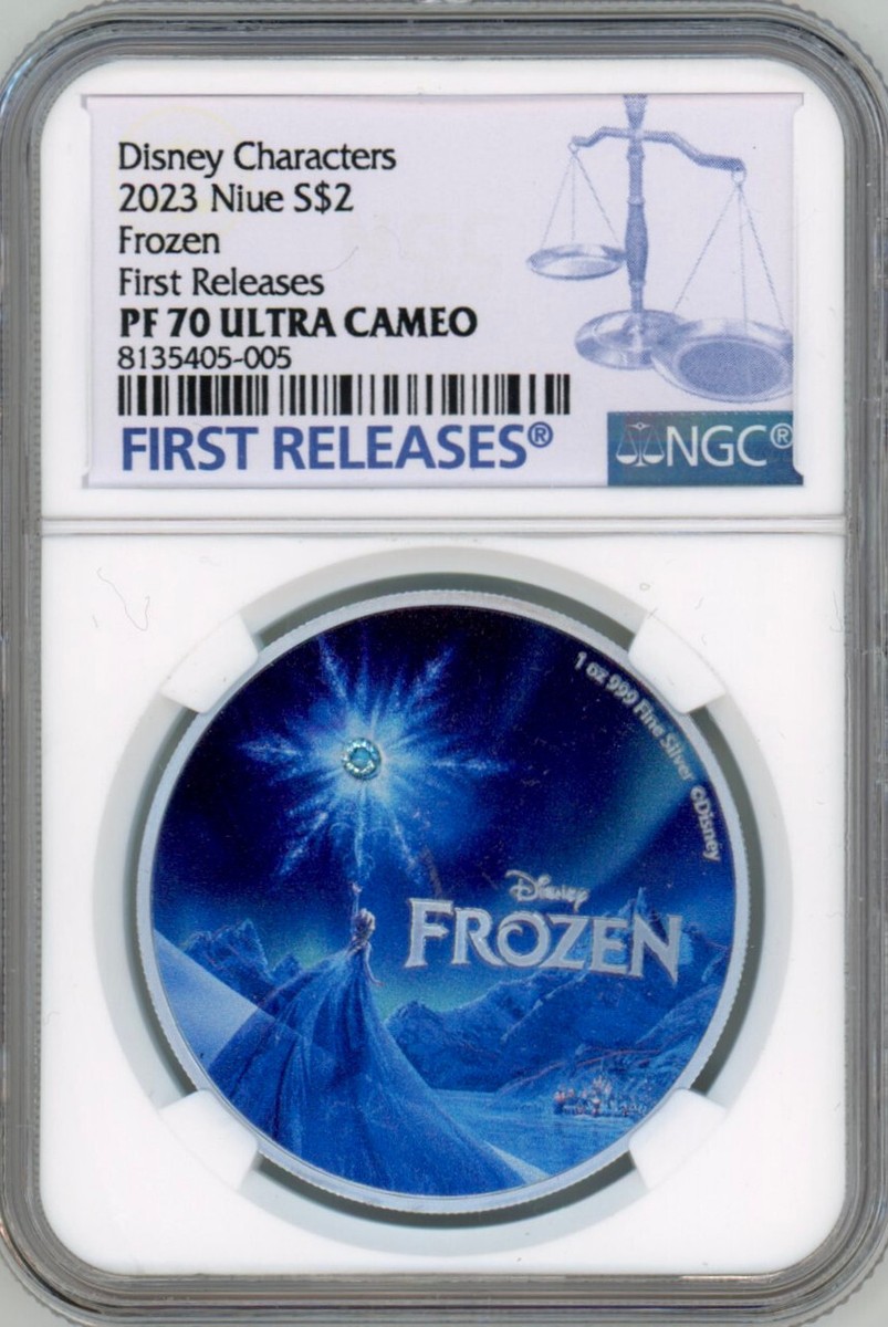 2023 Niue Disney 2023 Frozen 10th Anniversary 1oz Silver Coin NGC