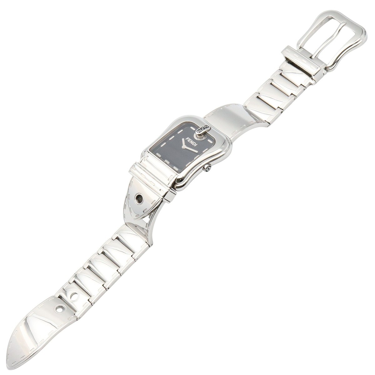 FENDI Buckle motif Wrist Watch 3800G Quartz Stainless Steel Used