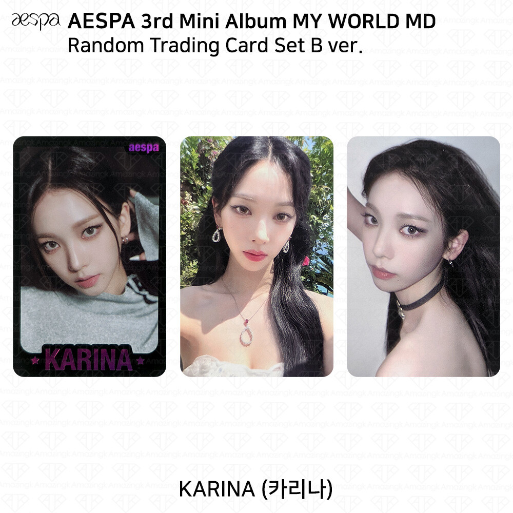 Aespa Official MD MY WORLD Random Trading Card Set B Ver Photocard