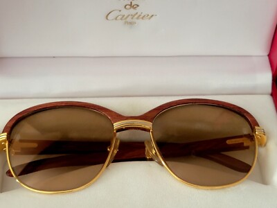 vintage cartier Gold Frame Rosewood Malmaison Precious Wood