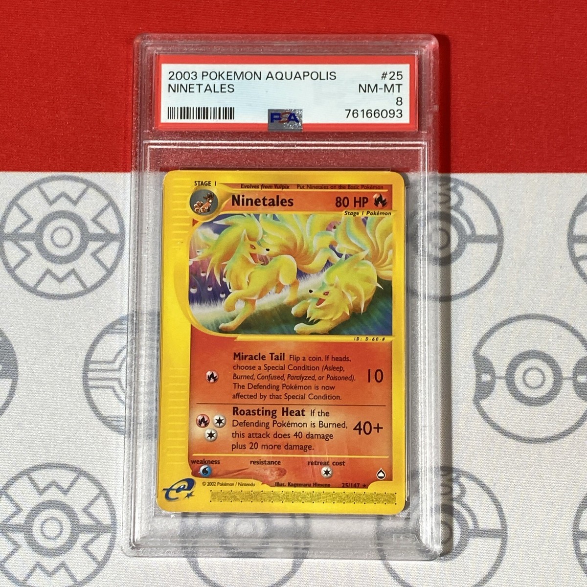 PSA 8 Ninetales #25 2003 Aquapolis Pokemon Card 6093 | eBay