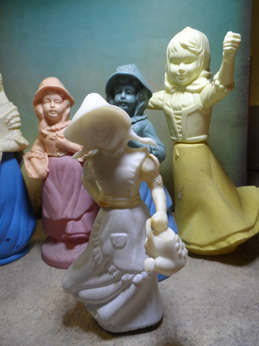 VINTAGE! LOT of 6 AVON Perfume BOTTLES LITTLE GIRL BLUE PRETTY