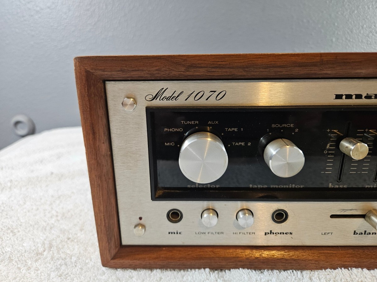 Marantz 1070 Stereo Console Amp w/ Factory Wood case. (WC-10) | eBay