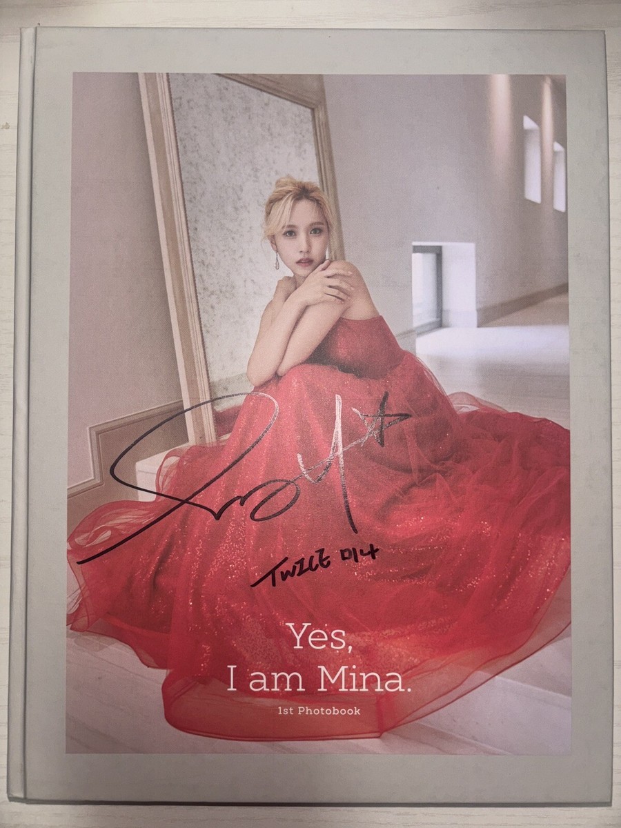 TWICE MINA [YES, I AM MINA] Autographed Signed PhotoBook Album | eBay
