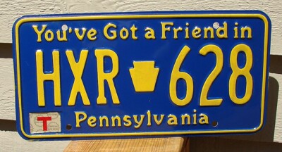 Vintage 1980s Pennsylvania YOUVE GOT A FRIEND License Plate SUPERB