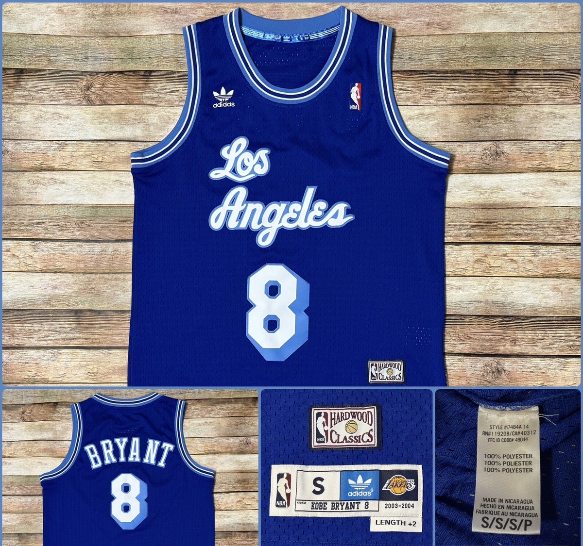 Authentic Kobe Bryant Los Angeles Lakers Rare 2003-04 HWC Blue