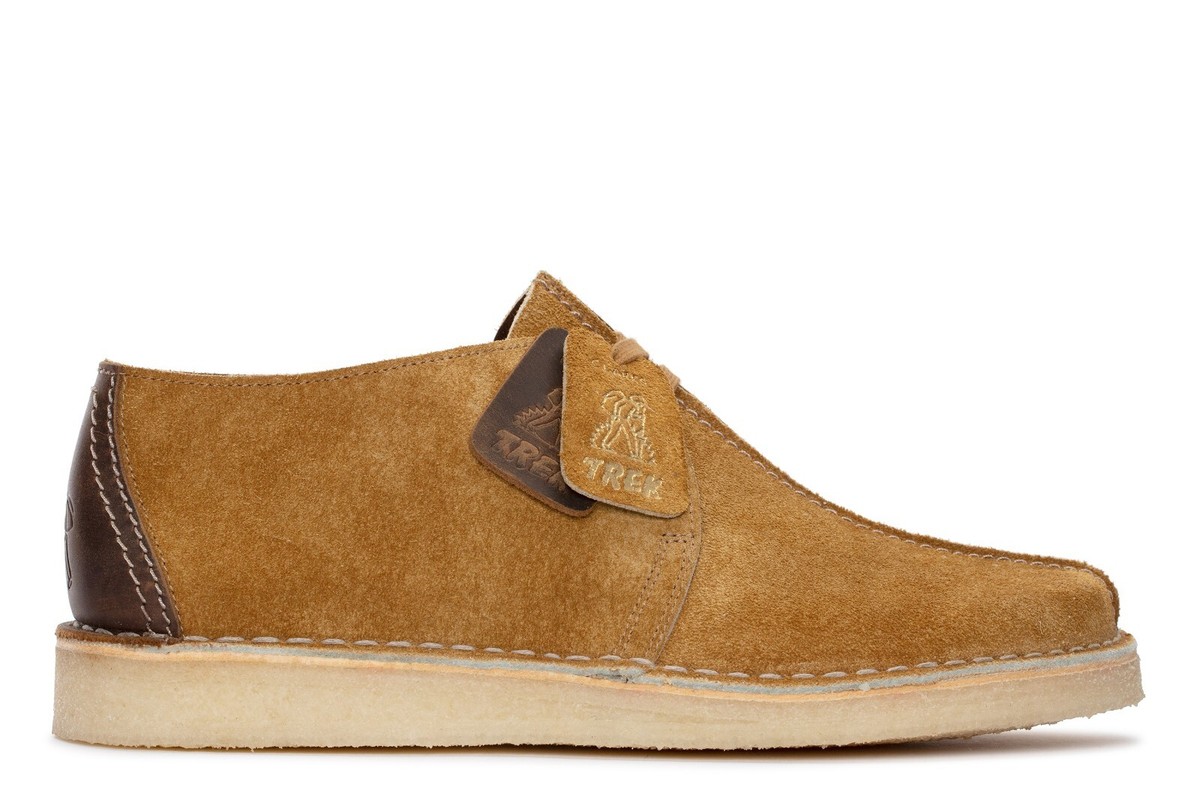 NEW CLARKS ORIGINALS DESERT TREK OAK TAN HAIRY SUEDE LEATHER 