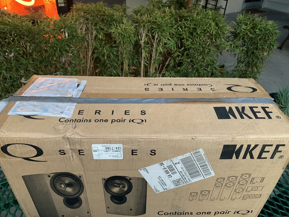 KEF iQ1 SP 3499, Bi-Wired, Black Grain Speakers W Original Box | eBay