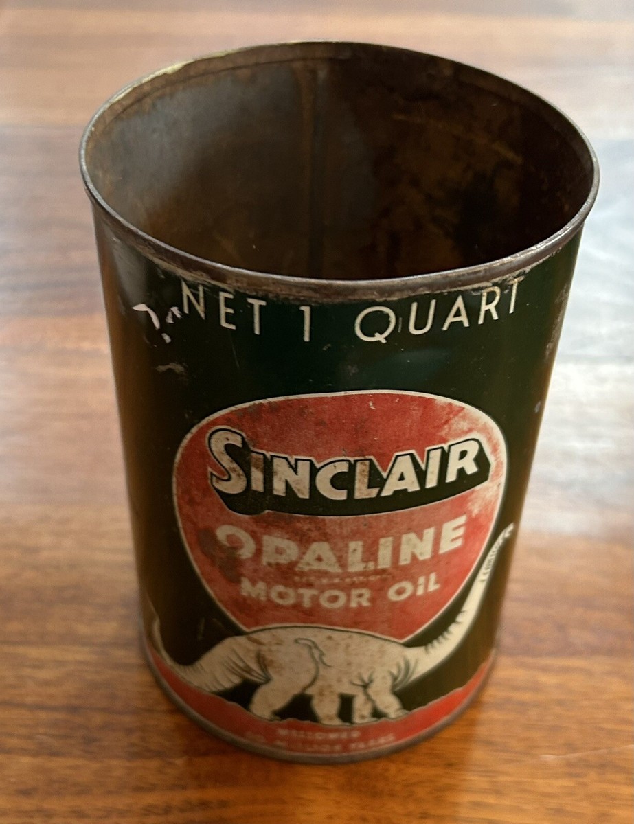Empty Vintage Sinclair Opaline Motor Oil Can W/ Dinosaur | eBay