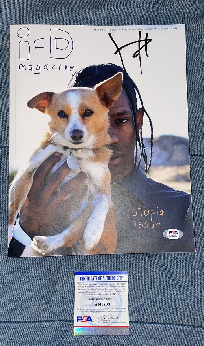Travis Scott Signed Autographed ID Magazine Utopia Issue Psa Dna
