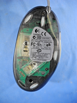 RARE Logitech Mouseman Dual Sensor Optical USB Wheel Mouse M-BL63B