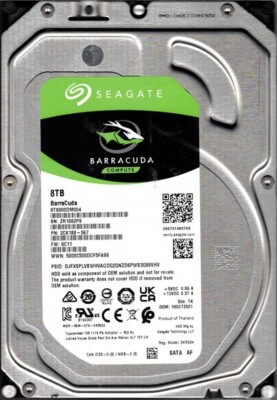ST8000DM004 P/N: 2CX188-567 F/W: SC11 TK ZR10 Seagate 8TB | eBay