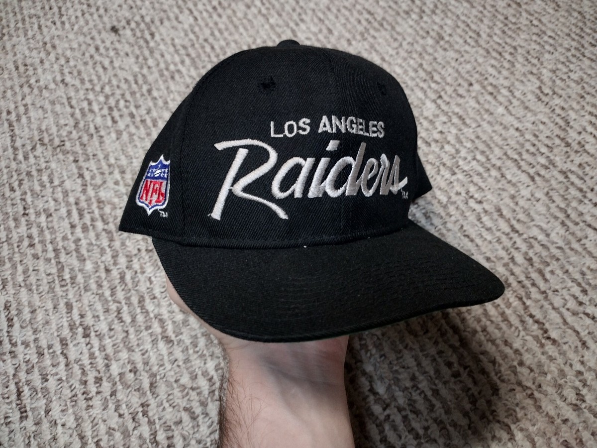 Vintage 90s Sports Specialties Los Angeles Raiders Script Snapback