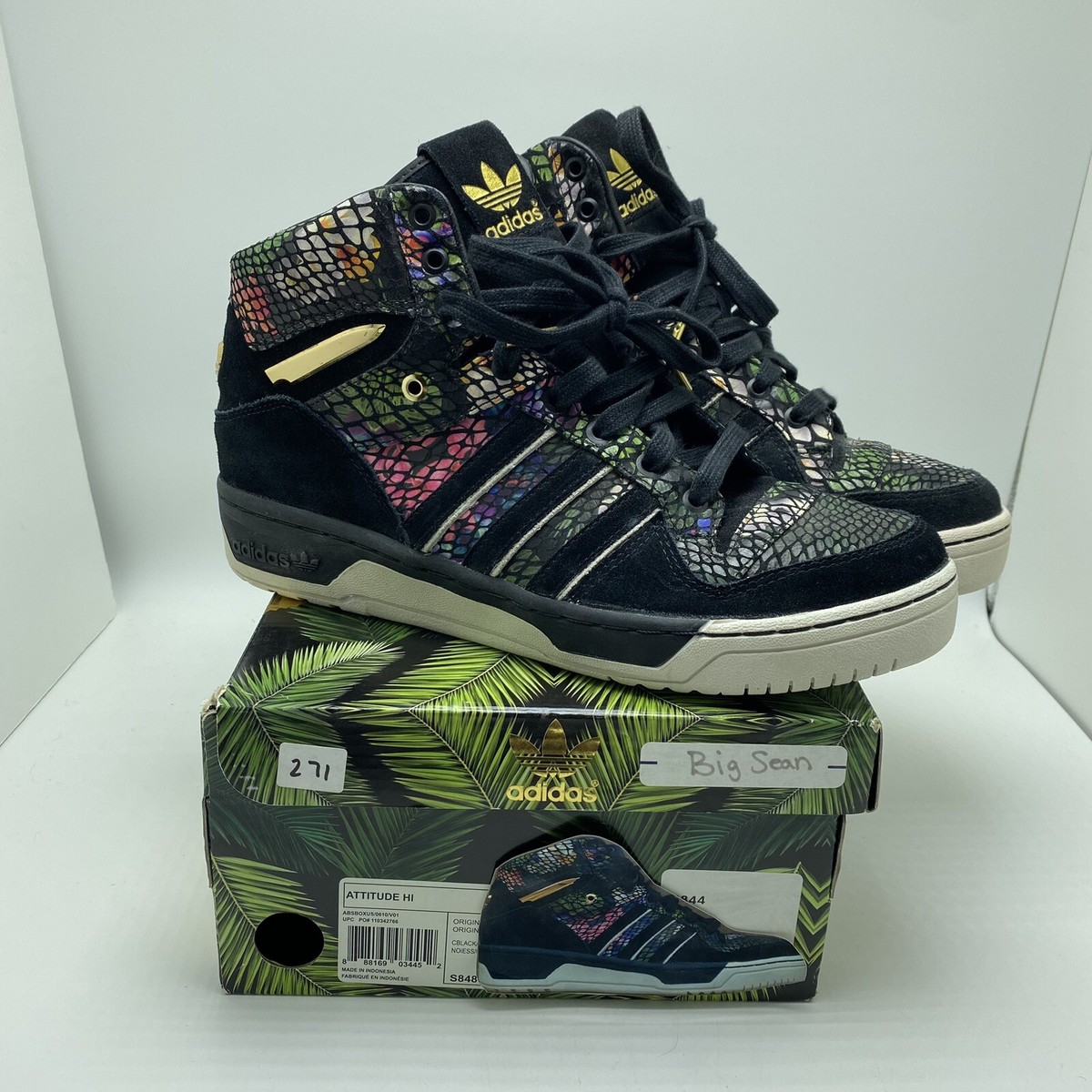 Men's Adidas Attitude Hi x Big Sean Hi Top Sneakers/Shoes Size 10