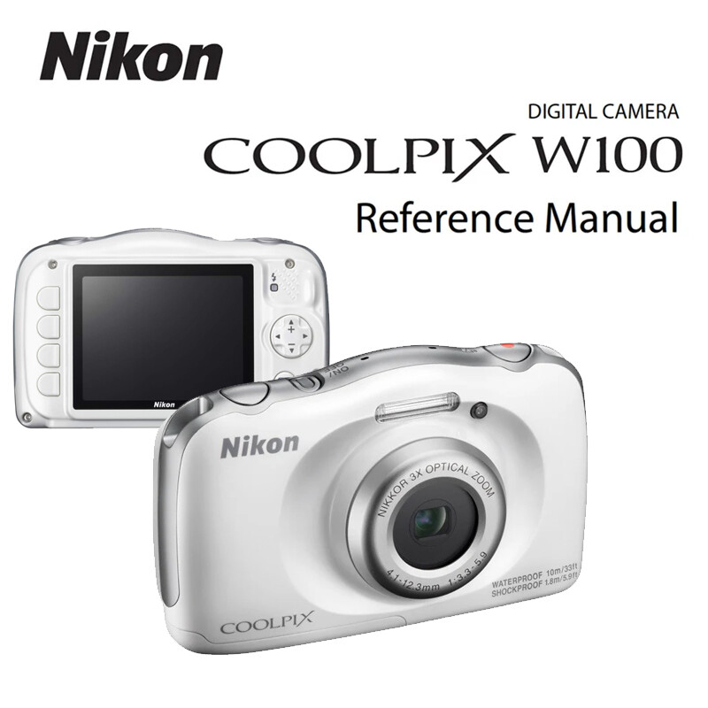 Nikon Coolpix W100 WHITE 13.2MP Water/shockproof 3X OpticalZoom