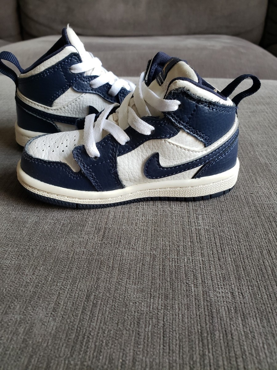 Jordan 1 Retro High OG (TD) Toddler Size 6C Shoes Navy-White