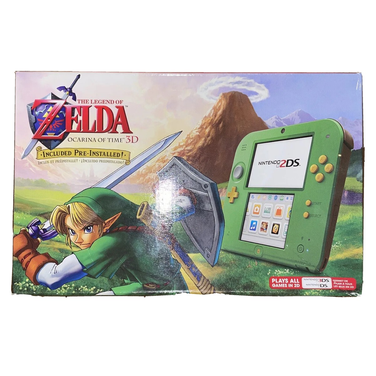 Nintendo 2DS Legend of Zelda Ocarina of Time 3D Green Console for