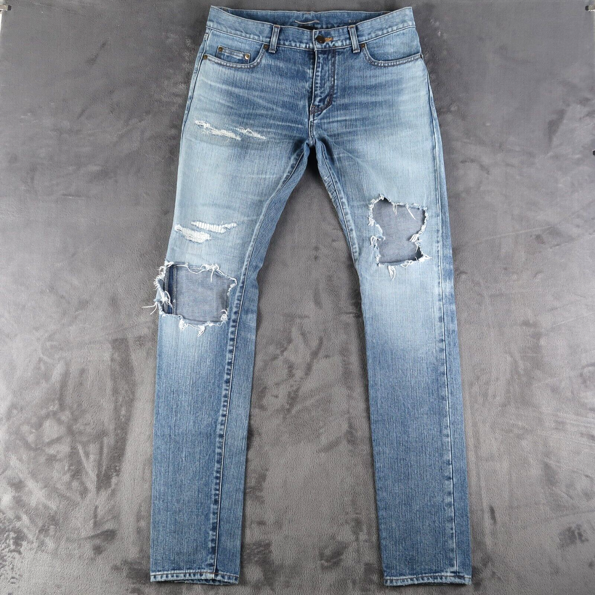 Saint Laurent Paris Jeans 2016 DO2 Made In Japan Size 31 Crashed