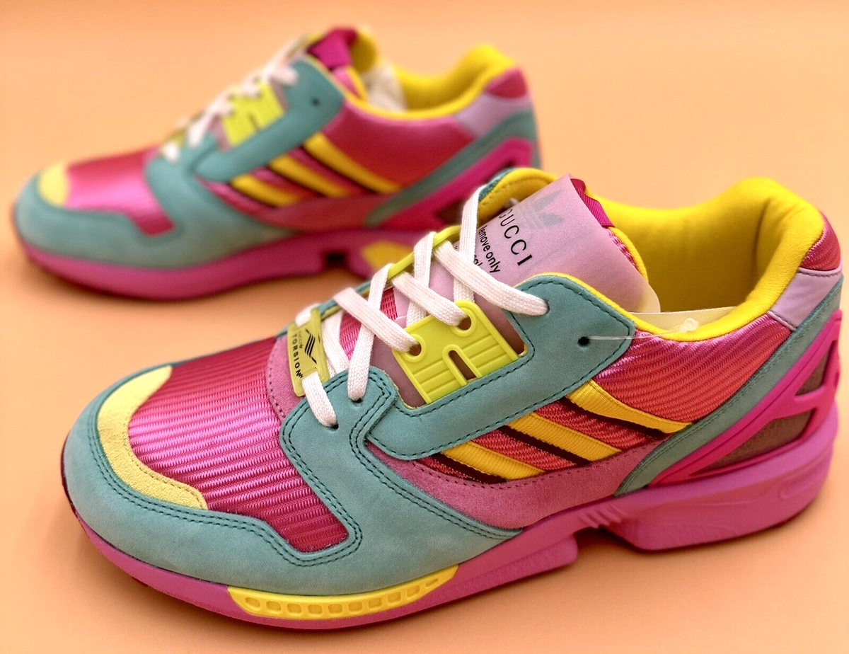 IE2266] Adidas x Gucci Women's ZX 8000 Pink Strata - Size 7.5