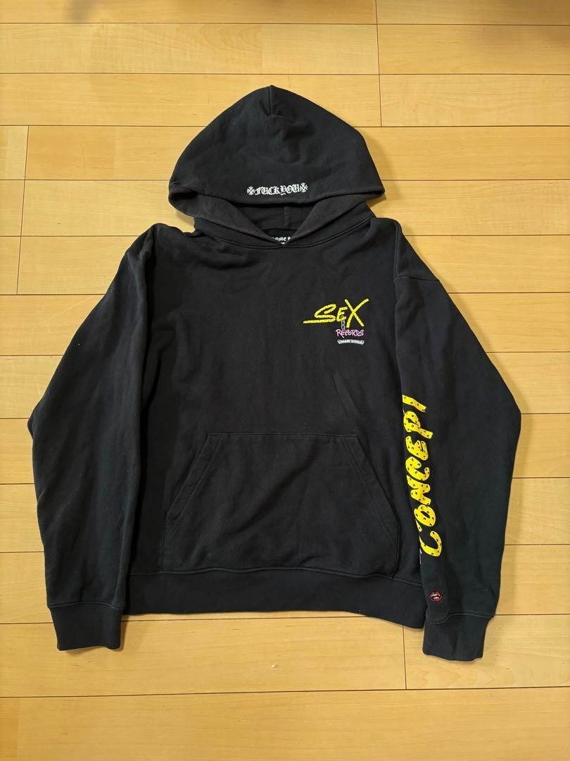CHROME HEARTS MATTY BOY Sex Records Concept Hoodie color Black