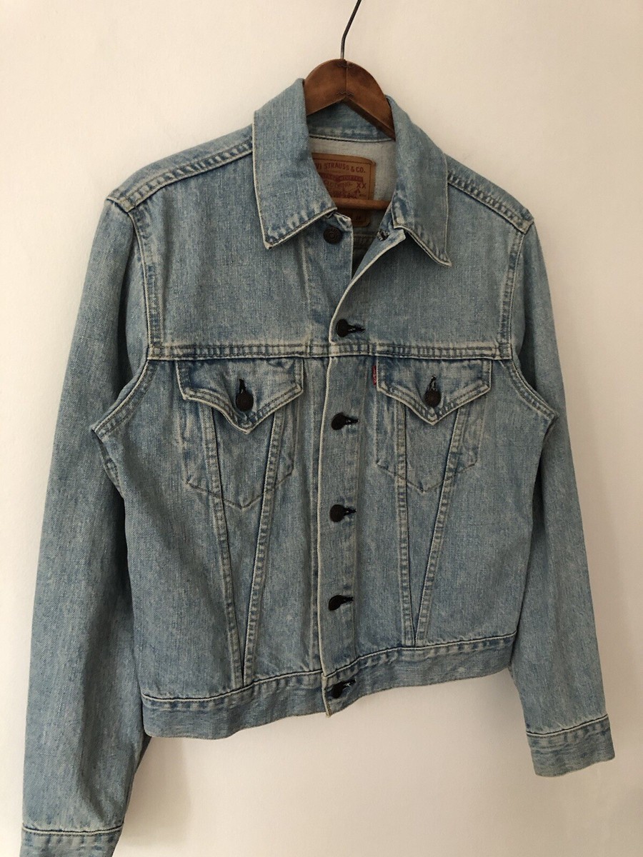 VTG 90s Levi's 71557 Type 3 Big E Denim Trucker Jacket Size 36