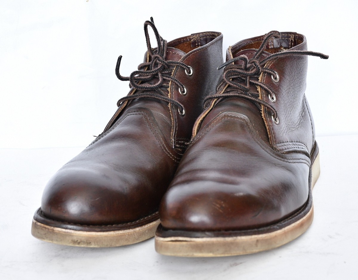 RED WING Shoes 3141 Work Chukka Brown Leather Ankle Boots Mens Sz
