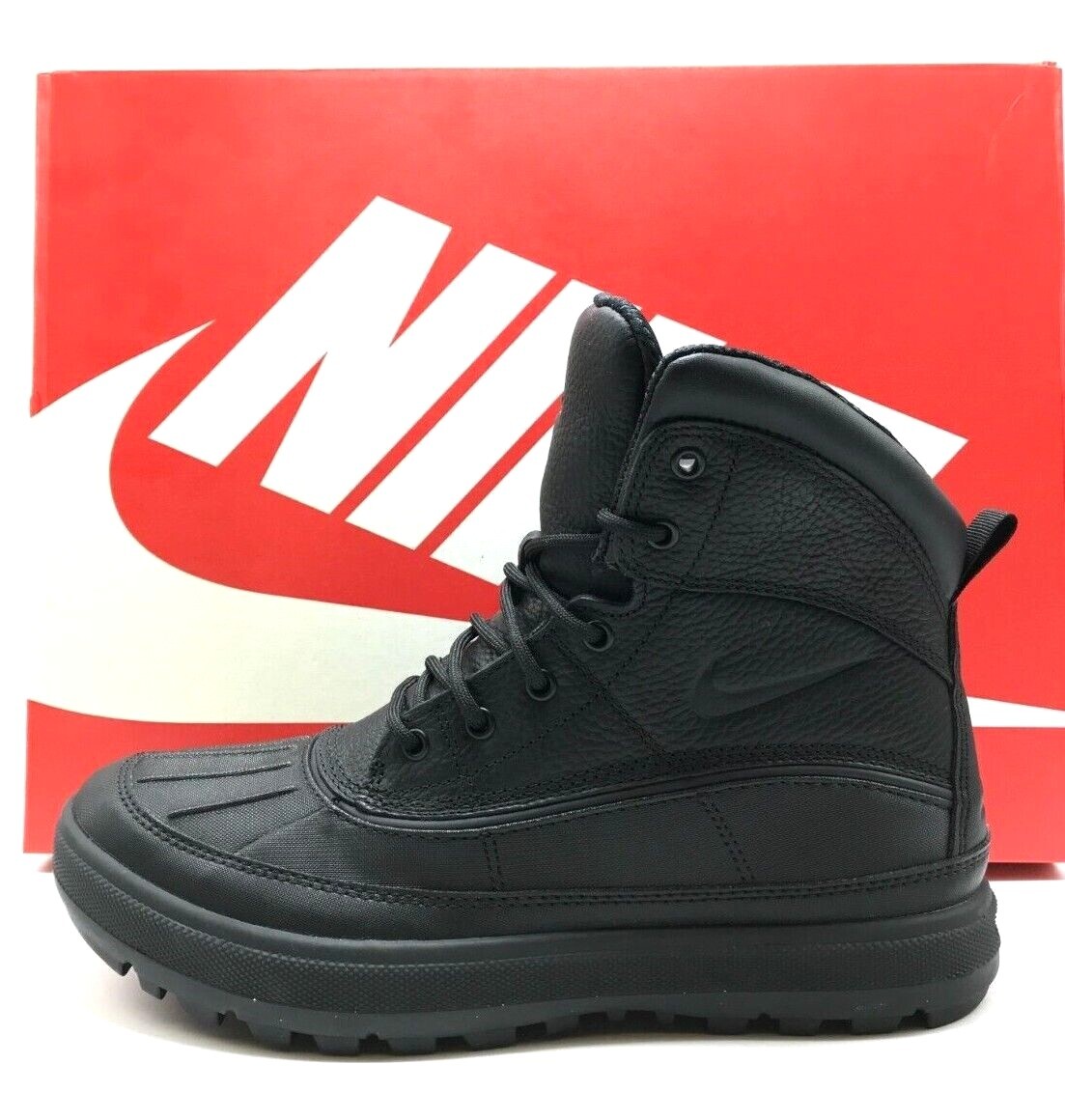 NEW* MEN NIKE ACG WOODSIDE II Boots Triple Black (525393 090), Sz