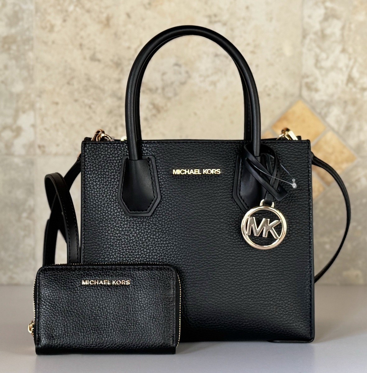 Michael Kors Mercer Medium Satchel Shoulder Crossbody Bag + Wallet