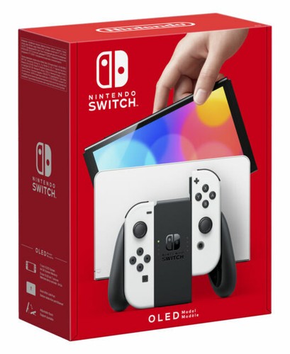 NEW Nintendo Switch OLED 64GB White JoyCon +FREE Mario Rabbids