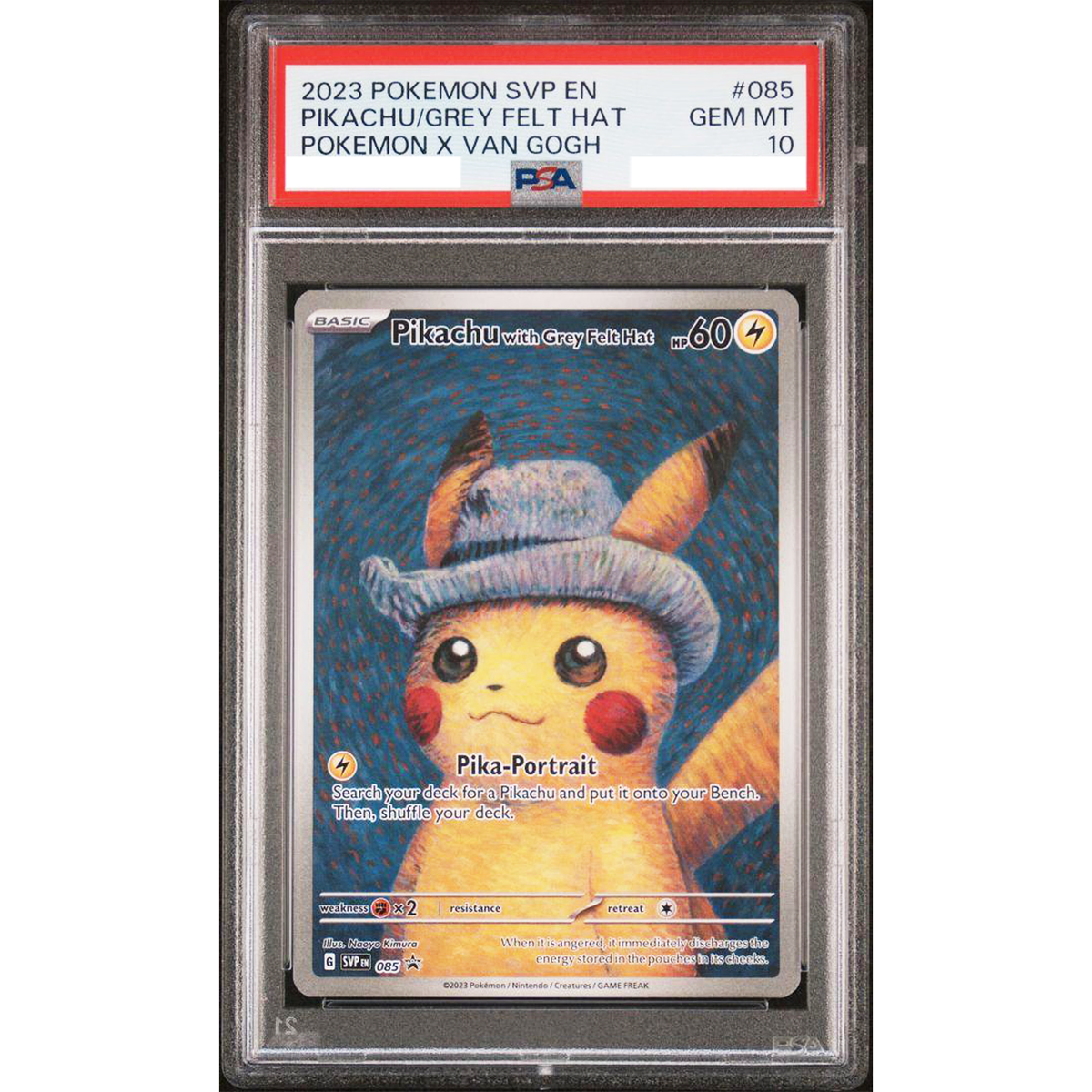 PSA 10 Pikachu With Grey Felt Hat Van Gogh Museum 085 Promo
