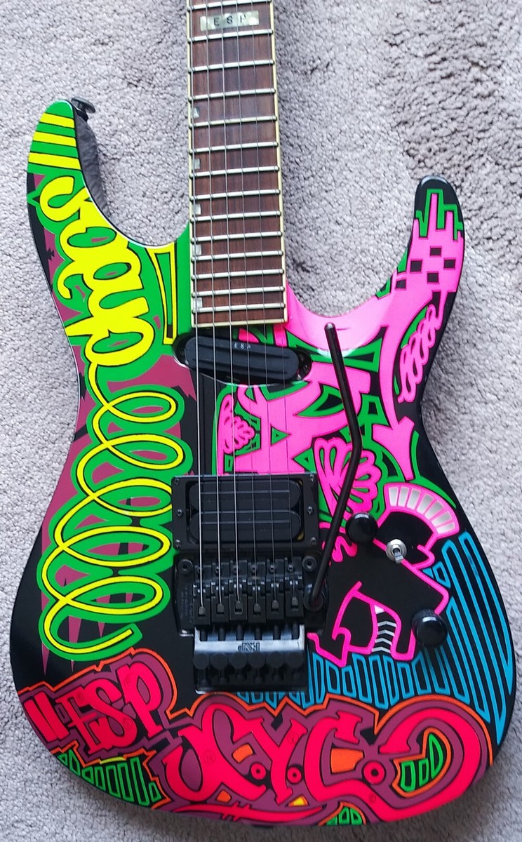 ESP 1987 MII Custom Guitar GRAFFITI QUEENSRYCHE Michael Wilton