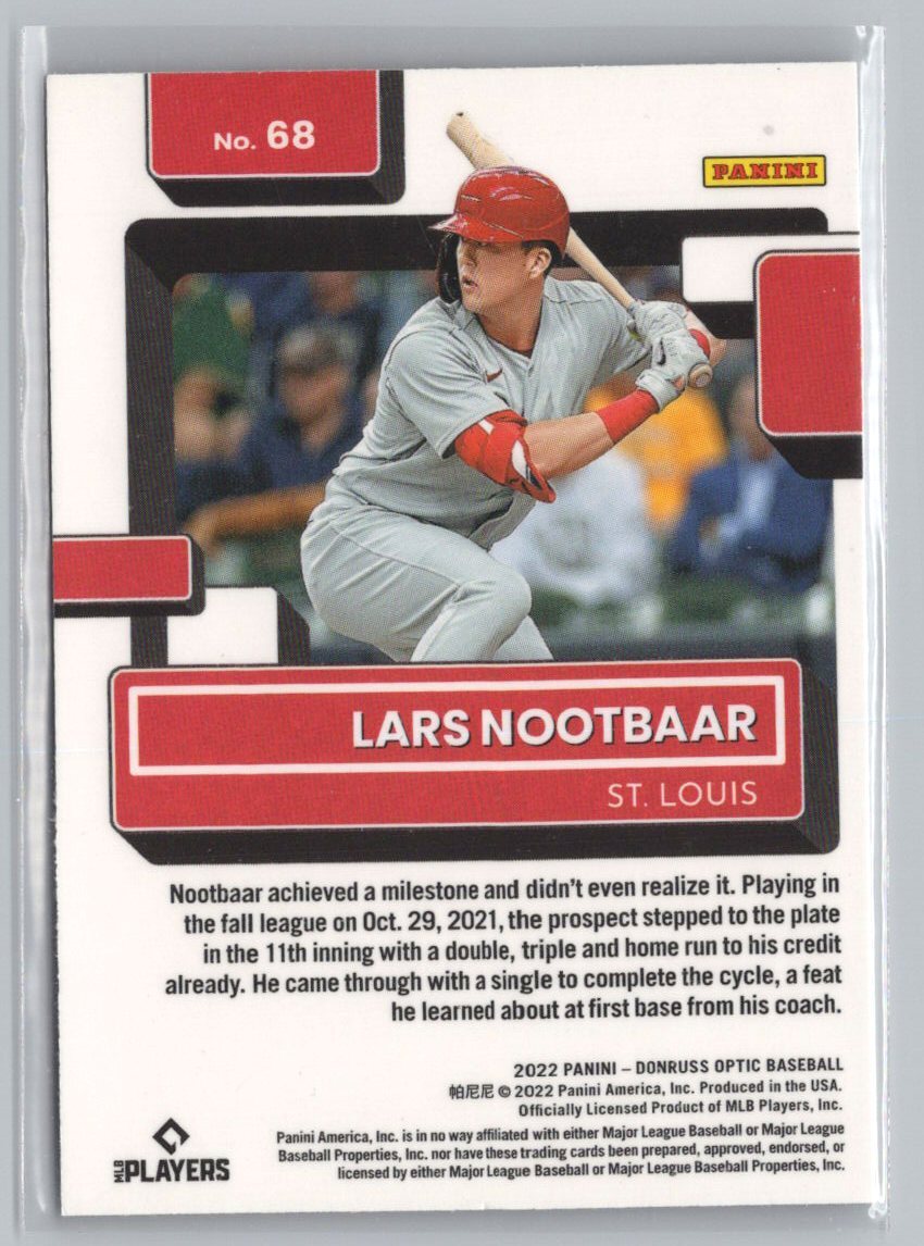 2022 Donruss Optic #68 Lars Nootbaar RATED ROOKIE RC | eBay