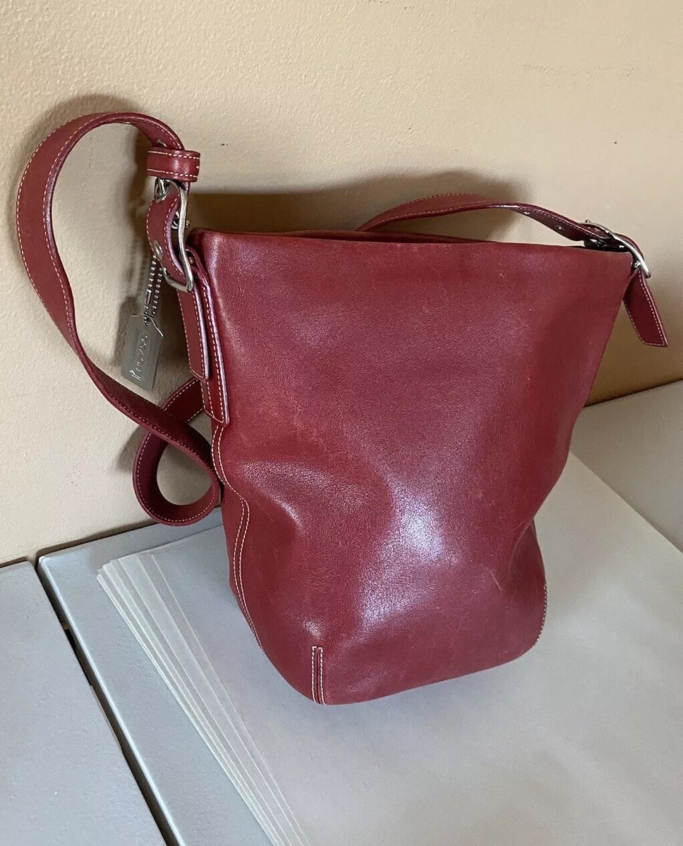 COACH Dark Red Leather Legacy Soho Hobo/duffle Shoulder Bag No
