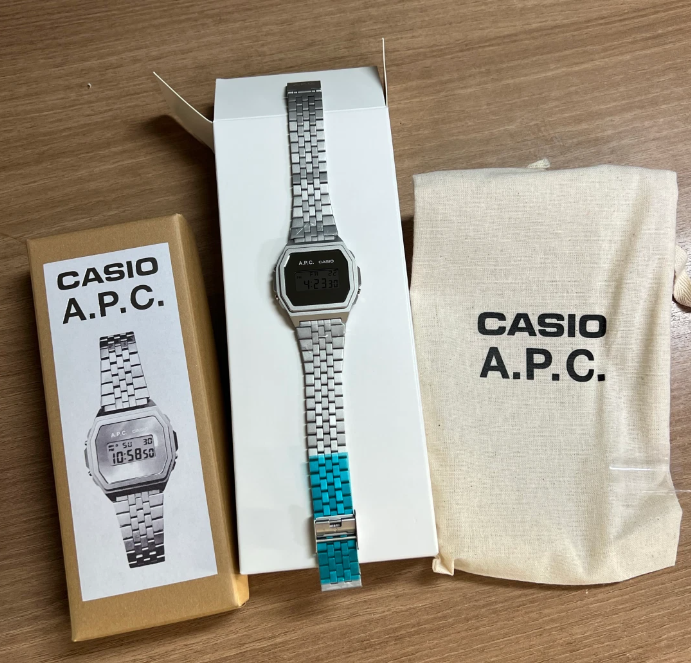 Casio x A.P.C. A1000ACD-7 Limited Edition Stainless Steel Digital