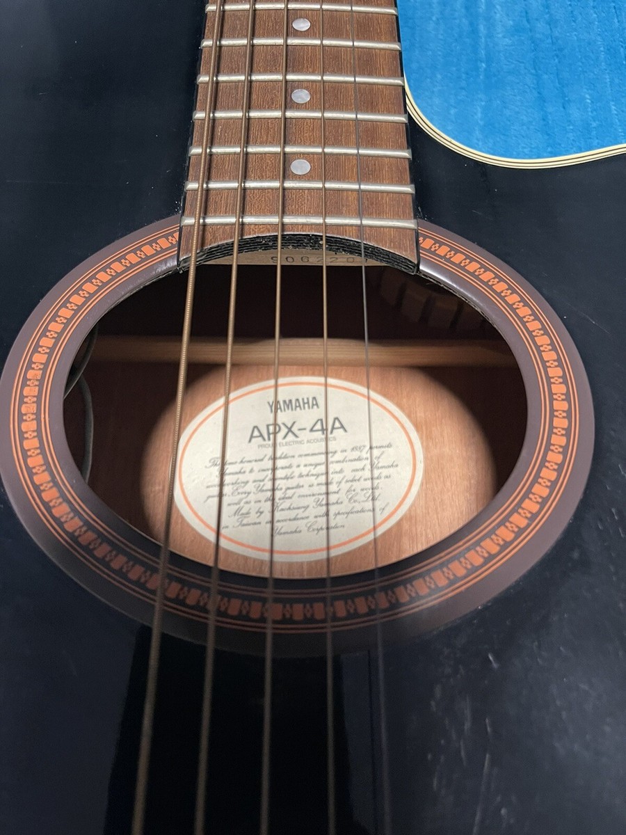 Black Yamaha APX-4A Acoustic Electric Guitar Missing 1 String | eBay