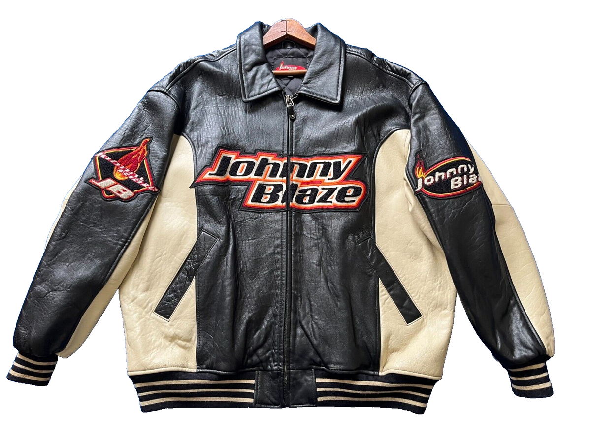 Vintage 90's OG Wu Tang Johnny Blaze leather motorcycle jacket