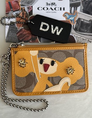 NEW COACH POPPY CHAN LEMON EMBELLISHED SMALL ID/COIN/CARD CASE