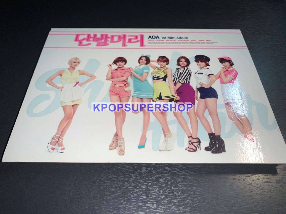 AOA 1st Mini Album Short Hair CD Photobook Autographed Signed