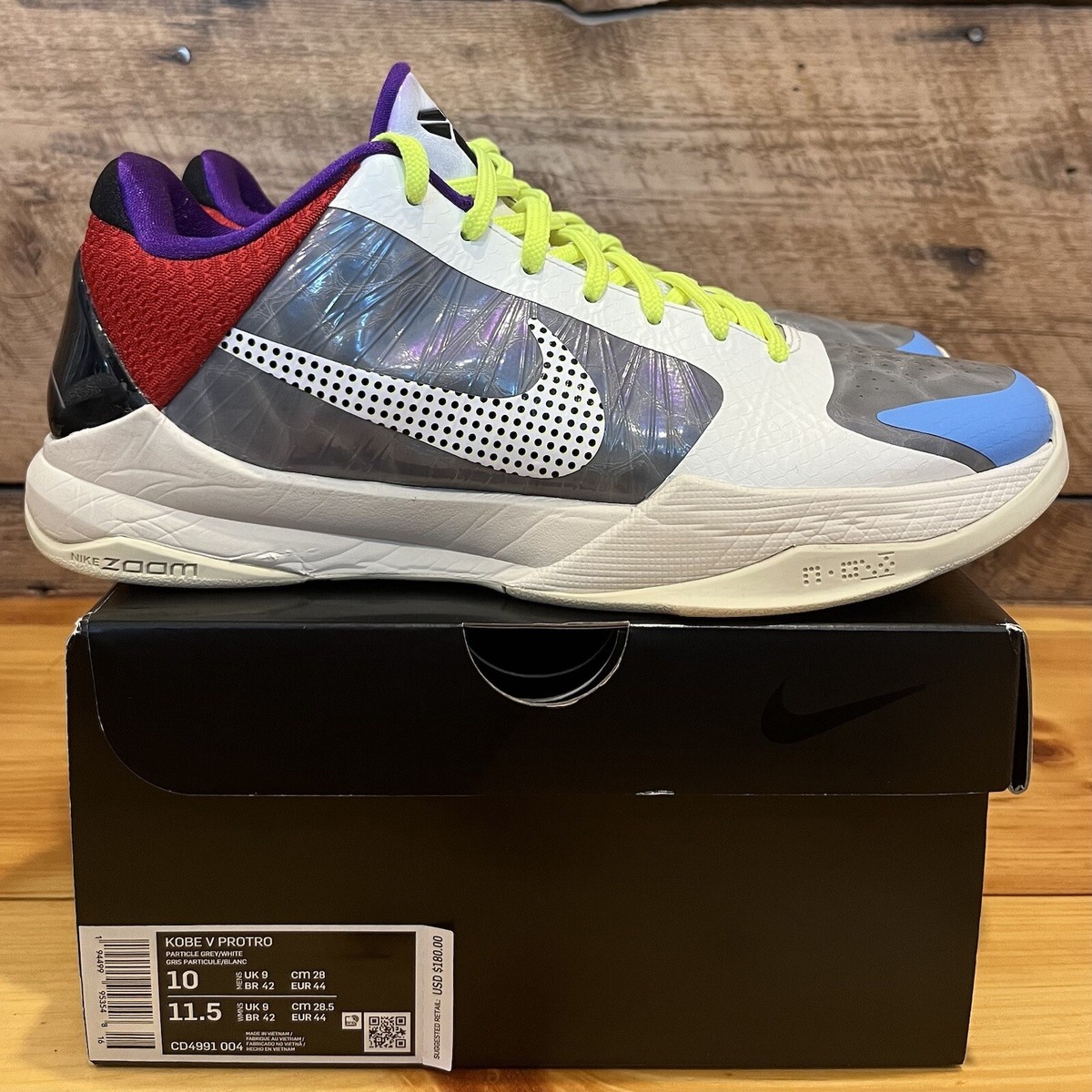 Size 10 - Nike x PJ Tucker Zoom Kobe 5 Protro PE CD4991-004 All