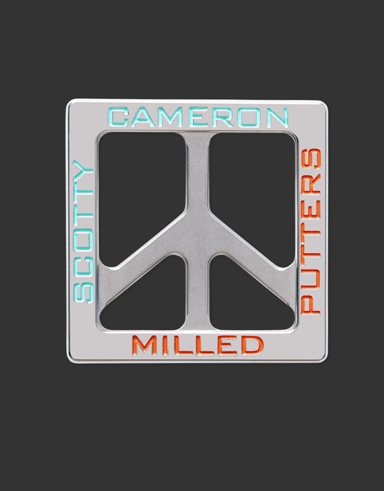 Scotty Cameron Ball Marker Coin Peace Sign Square - Scotty Blue