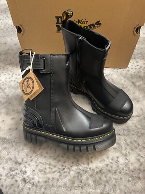 DR. MARTENS AUDRICK ALTERNATIVE LEATHER CHELSEA HI PLATFORM BOOTS