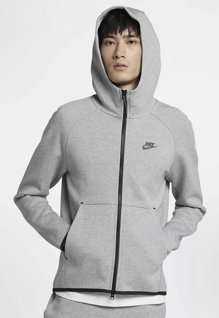 Nike Tech Fleece Full-Zip Hoodie (928483-063) Mens Sz XL Heather