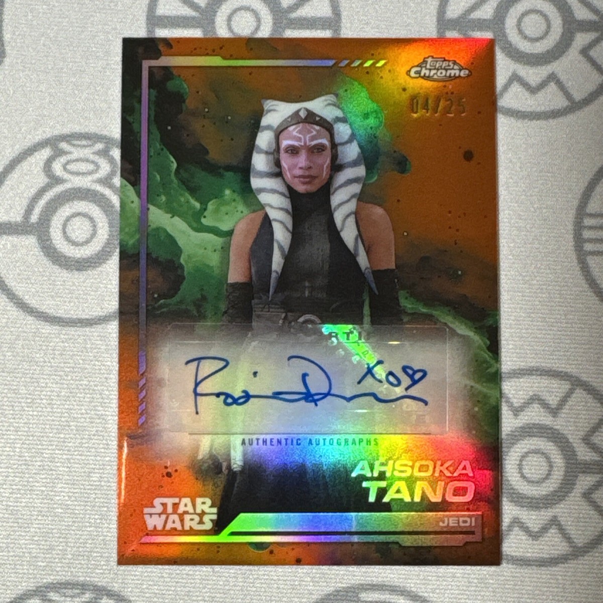 Ahsoka Tano Orange #/25 Rosario Dawson🍊 2024 Star Wars Topps