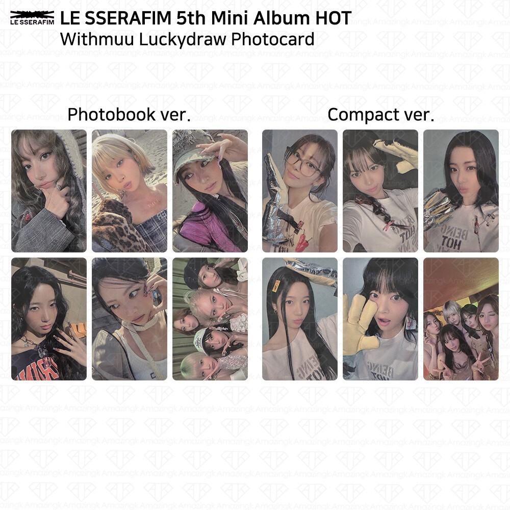 Le Sserafim 5th Mini Album HOT Withmuu Luckydraw Photocard KPOP K