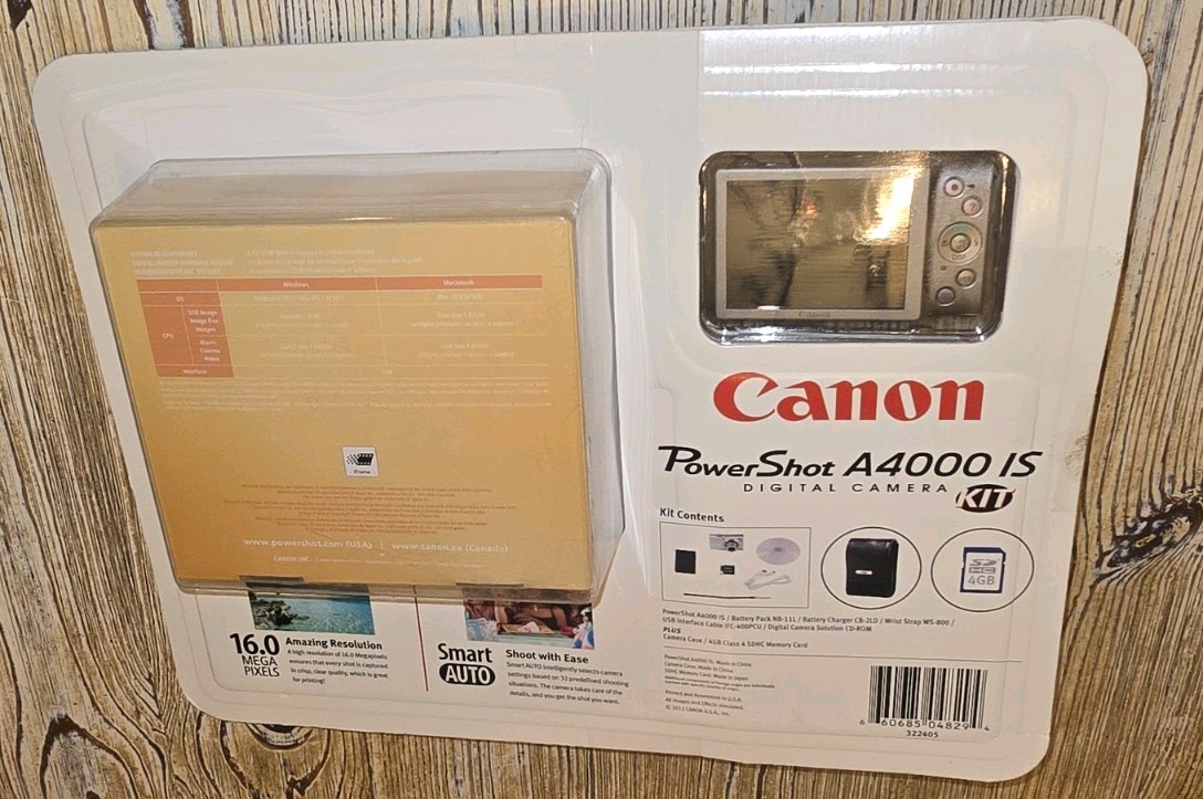 Canon PowerShot A4000 IS 16.0MP Digital Camera - Silver for sale