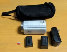 SONY HDR-CX535 HandyCam White Video Camera Camcorder 32GB Tested