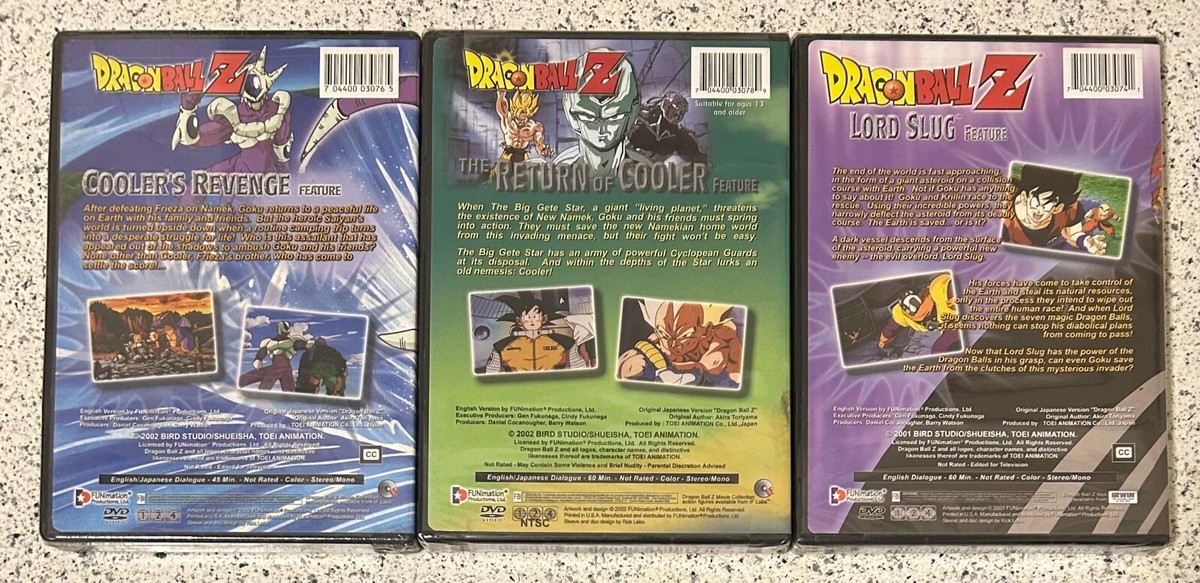 Dragon Ball Z 3 Movie Complete New DVD Set Cooler's Revenge Lord