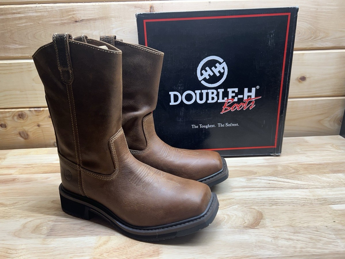 Double H Boots 11” Work Square Composite Leather Western Roper