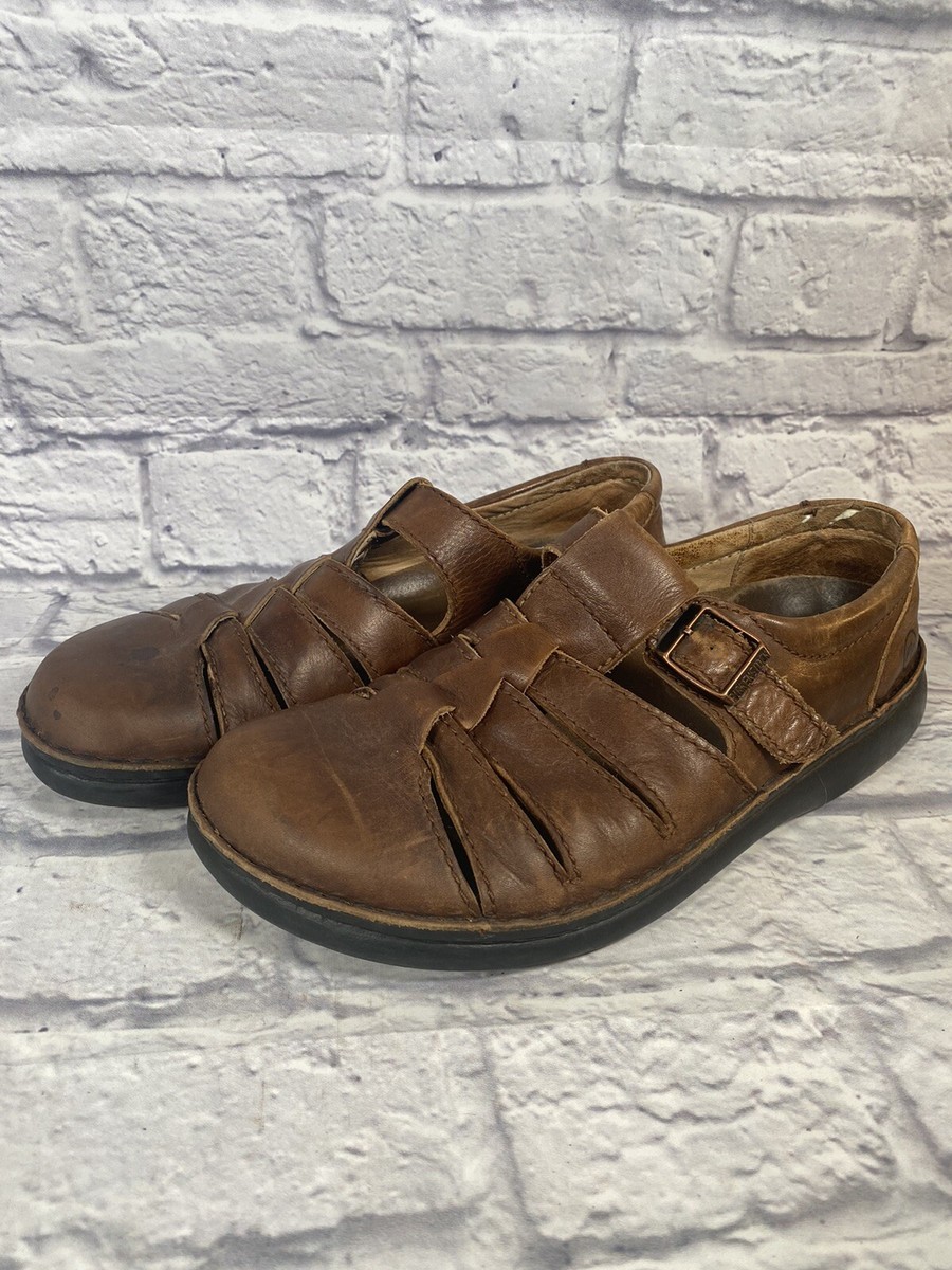 Birkenstock Footprints Merced Fisherman Brown Leather Sandals
