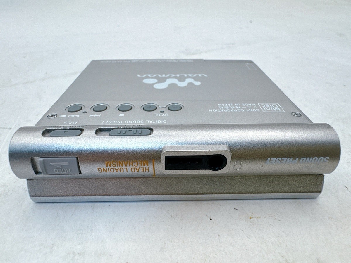 Sony Walkman MZ-E800 Silver MD MiniDisc Player Tested w/ Remote RM